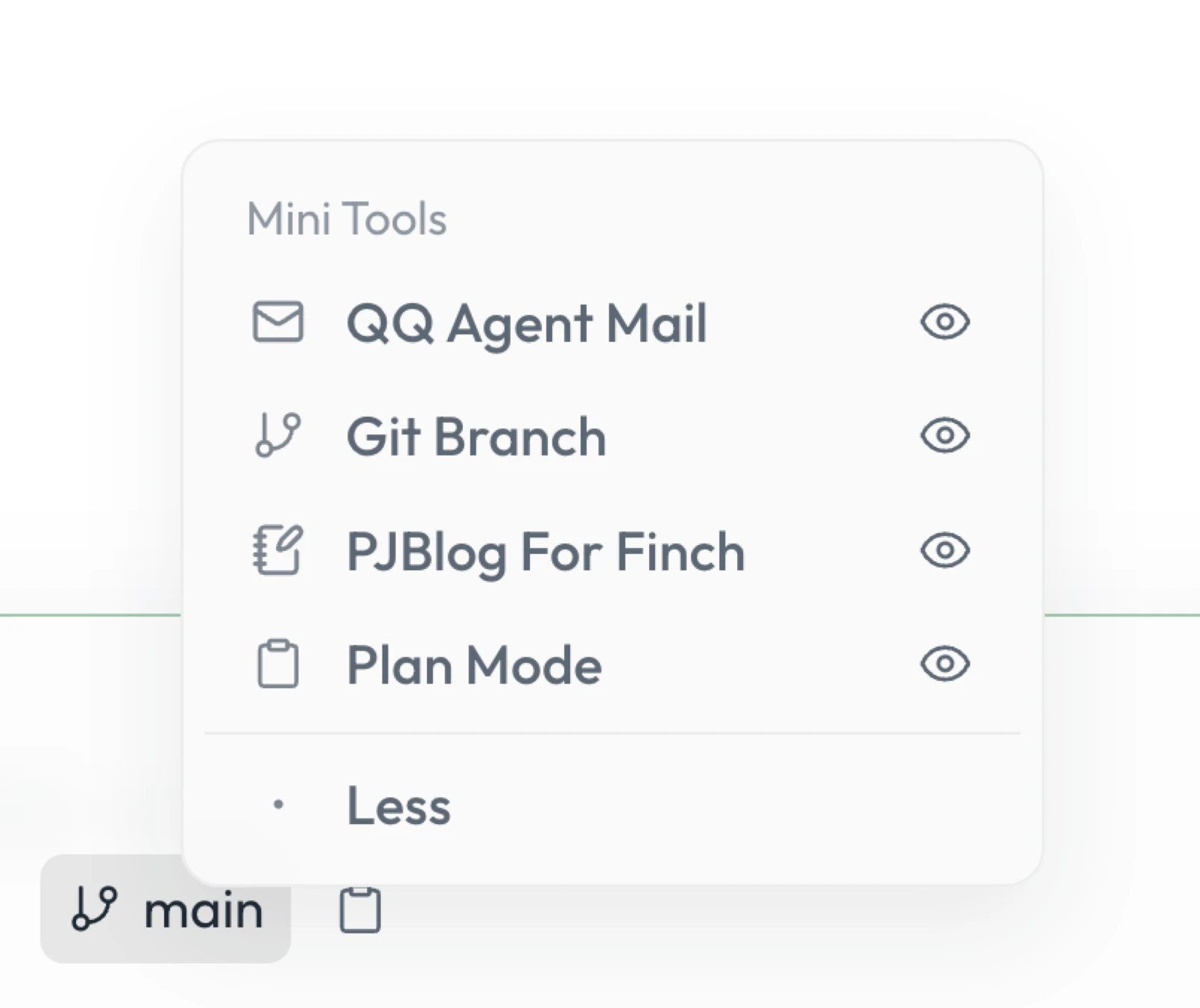 Community mini tools interface preview