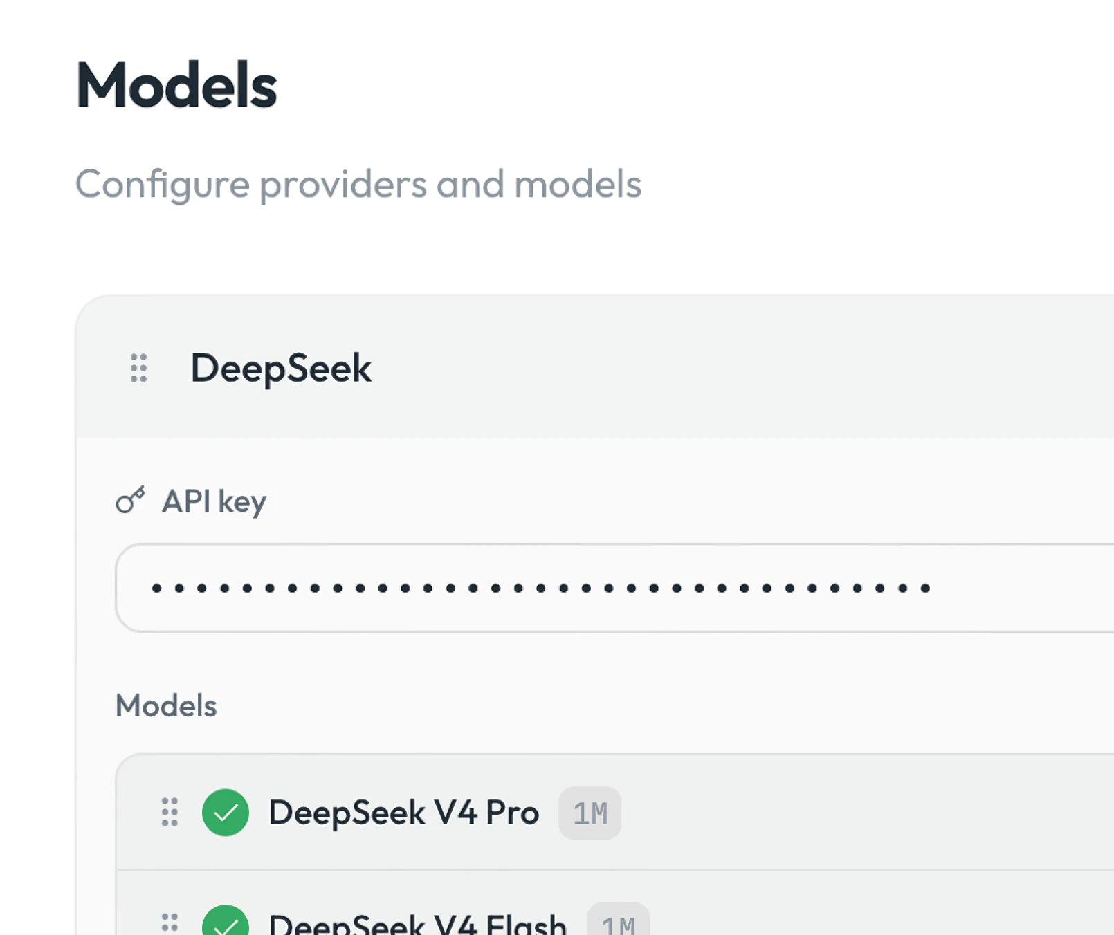AI model choices interface preview